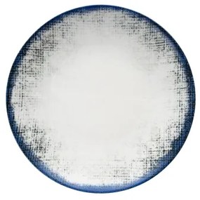 Jedálenská súprava 24 ks biela/modrá/porcelán