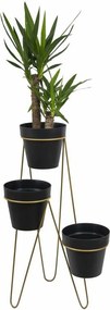 STOJAN NA KVETINÁČ TRIPOD 95X45X24 CM ZLATÁ