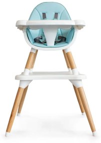 EcoToys Detská jedálenská stolička 2v1 a stôl, modrá, B0017-6 BLUE