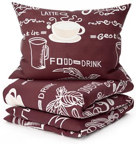 Bavlnené obliečky COFFEE hnedé