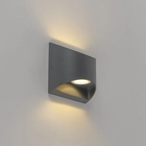 Moderná vonkajšia nástenná lampa tmavosivá vrátane LED 2-svetlo IP54 - Mal