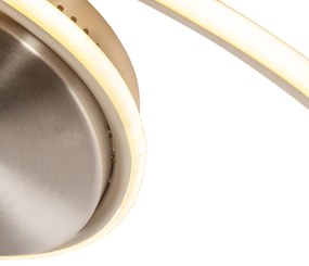 Dizajnové stropné svietidlo oceľ vrátane LED 3-stupňové stmievateľné - Rowan