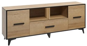 Tv stolík RTV2D1S Lilly LY04, Farba:: shirin walnut / shirin walnut + čierna