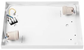 Stropné svietidlo NATURAL SQUARE 2xE27/15W/230V 35x35 cm borovica