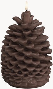 Ručne vyrobená vianočná LED sviečka's efektom plameňa Pine Cone, V 19 cm