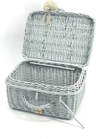 Prútený kufrík - mätová