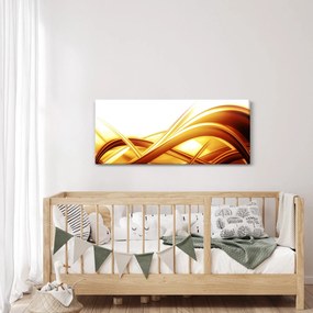 Obraz - Žltá abstrakcia (120x50 cm)
