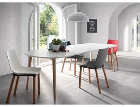 Biely rozkladací jedálenský stôl s bielou doskou 100x160 cm Oqui – Kave Home