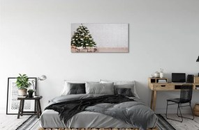 Obraz na plátne Ozdoby na vianočný stromček darčeky 120x60 cm