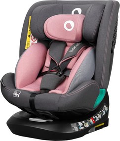 Lionelo - Autosedačka s otočnou základňou BASTIAAN ONE i-Size 40-150 cm Pink Rose