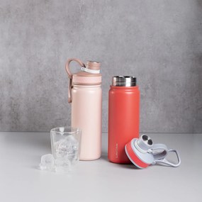 Fľaša z nehrdzavejúcej ocele 650 ml červená matná - to Go - 596500