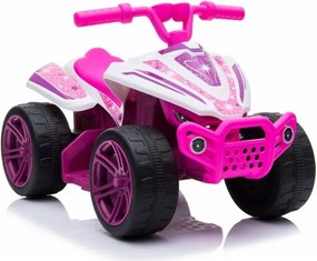 LEAN CARS TR1805 batériová štvorkolka bielo-ružová
