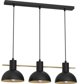 Luster na lanku ESTATE MINI 3xE27/15W/230V čierna