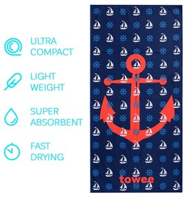 Towee Rýchloschnúca osuška SAILOR NEW, 70 x 140 cm
