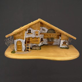 AMADEA Drevený betlehem BEZ FIGURÍK 80 cm