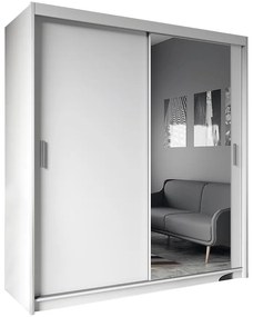 Skriňa Cherry 203 biela/biela+zrkadlo