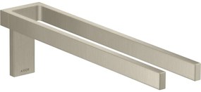 AXOR Universal Rectangular dvojramenný vešiak na uteráky, dĺžka 380 mm, kartáčovaný nikel, 42622820