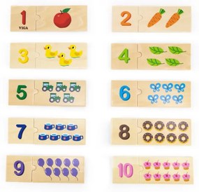 Sada puzzle Viga 44748 spájanie čísel
