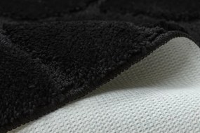 Kúpeľňový koberček SUPREME STONES kamienky, čierny kruh