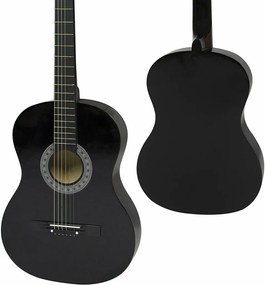 Akustický gitarový set pre začiatočníkov s ladičkou navyše, 2 farebné prevedenia, čierny