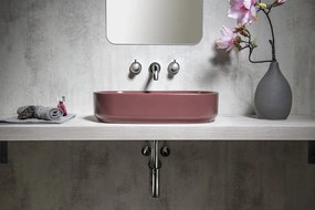 Sapho Sapho, INFINITY OVAL keramické umývadlo na dosku, 55x36 cm, matná Maroon Red, 10NF65055-2R