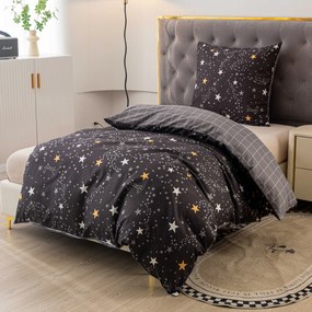 Flanelové obliečky z mikrovlákna STELLAR tmavo sivé Rozmer obliečky: 70 x 90 cm | 140 x 200 cm