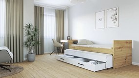 Modul VERSO F/1S dub artisan, lôžko 90x200 cm s úložným priestorom
