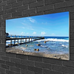 Obraz na skle Oceán pláž príroda 125x50 cm