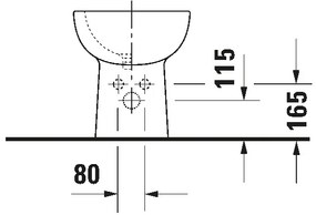Duravit 22411000002 - Voľne stojaci bidet D-CODE 35,5x52,5 cm keramika/lesklá biela