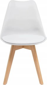 Jedálenská stolička OSLO 2 biela / naturálne nohy