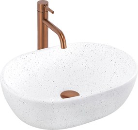 Rea Amelia Warm, umývadlo na dosku 480x345x135 mm, imitácia kameňa, REA-U3001