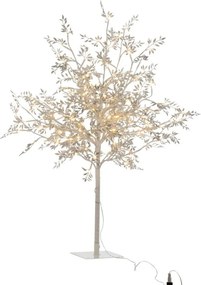 Dekorácia strieborný svietiaci stromček Tree leaves silver M - Ø 60*100 cm