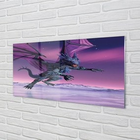 Sklenený obraz Dragon pestré oblohy 140x70 cm