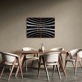 Abstraktný sklenený obraz - budova (70x50 cm)