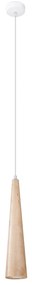 Závesné svietidlo Sula 1, 1x drevené tienidlo