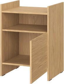 Nočný stolík v dekore duba s poličkami v prírodnej farbe Toopt – noo.ma