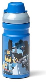 Detská modrá fľaša na vodu LEGO® City, 390 ml