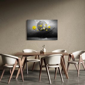 Obraz - žlté abstraktné gule (90x60 cm)