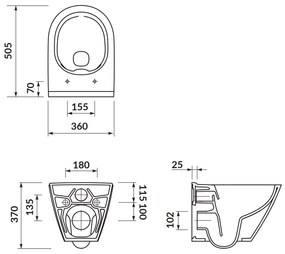 Cersanit City, System50 PNEU podomietkový rám + závesná wc misa City Oval CleanOn + čierne tlačidlo Circle, S701-763