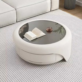 LuxuryForm DESIGN Konferenčný stolík DELUX 80 / 75 cm – biely (set 2 ks)