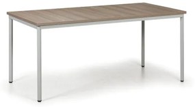 Jedálenský stôl TRIVIA, svetlo sivá konštrukcia, 1600 x 800 mm, dub prírodný