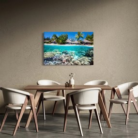 Obraz pláže na tropickom ostrove (90x60 cm)