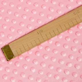 Biante Detská obliečka na vankúš Minky 3D bodky MKP-011 Svetlo ružová 30 x 50 cm