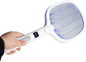 LED elektrický lapač hmyzu 2v1 s LCD, 1200 mAh/5V, biely