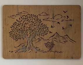 Podsvietený obraz na stenu Dva stromy