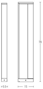 Zambelis E208 - LED Vonkajšia lampa LED/10W/230V IP54 antracit
