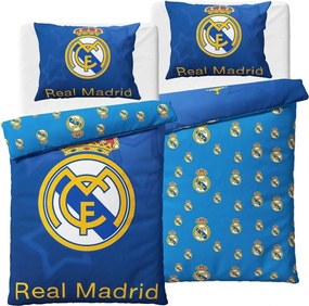 Bavlnené posteľné obliečky FC Real Madrid - Blue Stars - rozbalené