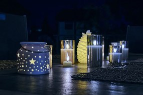 DECOLED Sada 2 sviečok, biele kužele, s diaľkovým ovládaním