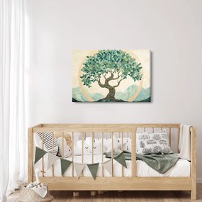 Obraz – Elegantná mozaika so stromom (90x60 cm)