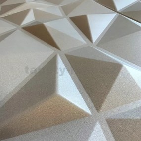 Stropné panely 3D XPS 0006, cena za kus, rozmer 50 cm x 50 cm, DIAMANT strieborný, IMPOL TRADE